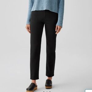 Eileen Fisher Women's Black Straight Leg Jeans Organic cotton